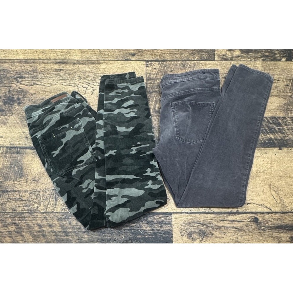 Anthropologie Pilcro And The Letterpress Camo High-Rise Corduroy Pants- Size 27‎